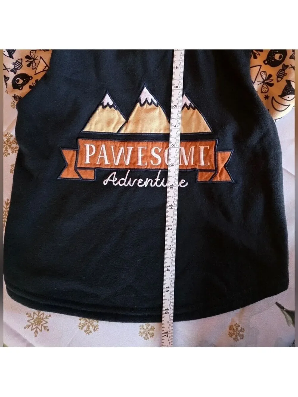 Bond & Co Black Cream Dog Hoodie Large Pawesome Adventure #DGC2-LX